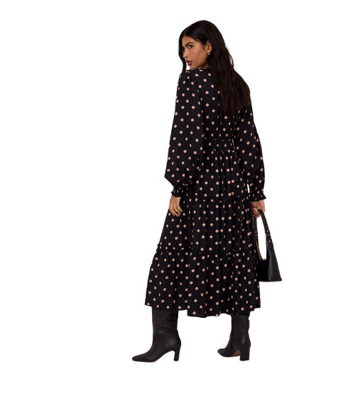 Sofia Midi Dress - Black