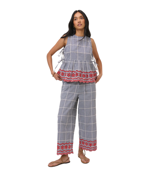 Shrew Embroidered Crop Trousers - Multi