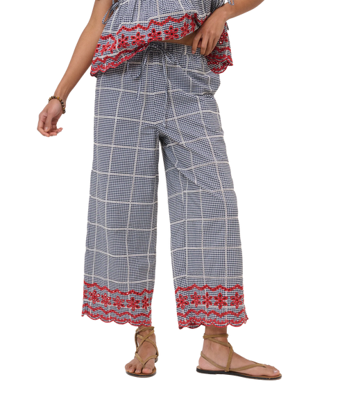 Shrew Embroidered Crop Trousers - Multi