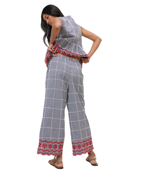 Shrew Embroidered Crop Trousers - Multi