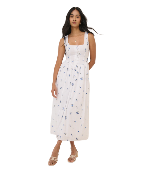 Cora Midi Dress - White