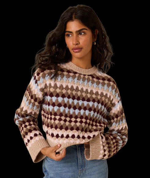 Texture Stripe Jumper Oversized - Multi