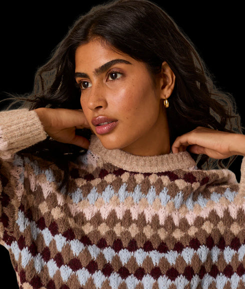 Texture Stripe Jumper Oversized - Multi