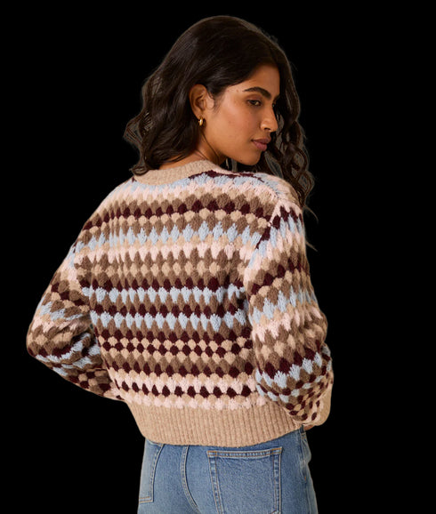 Texture Stripe Jumper Oversized - Multi