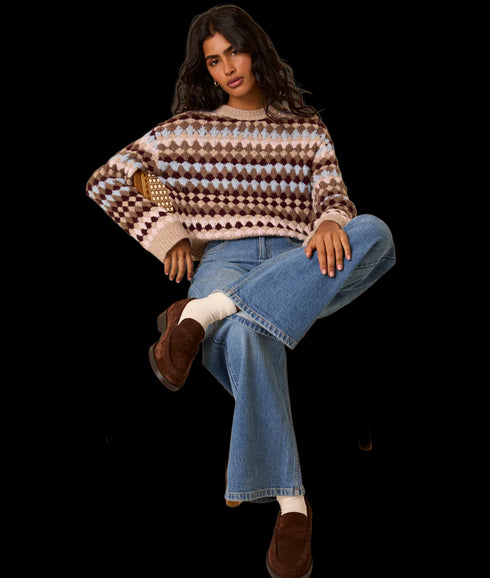 Texture Stripe Jumper Oversized - Multi