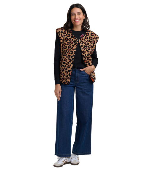 Sophie Fleece Gillet - Brown