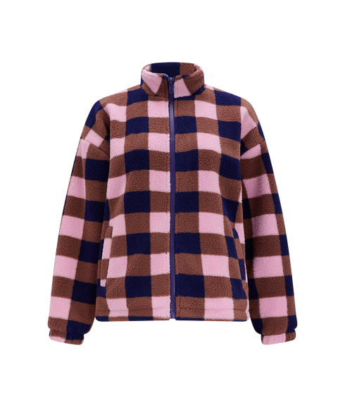 Hartley Zip Up Fleece - Navy/Pink