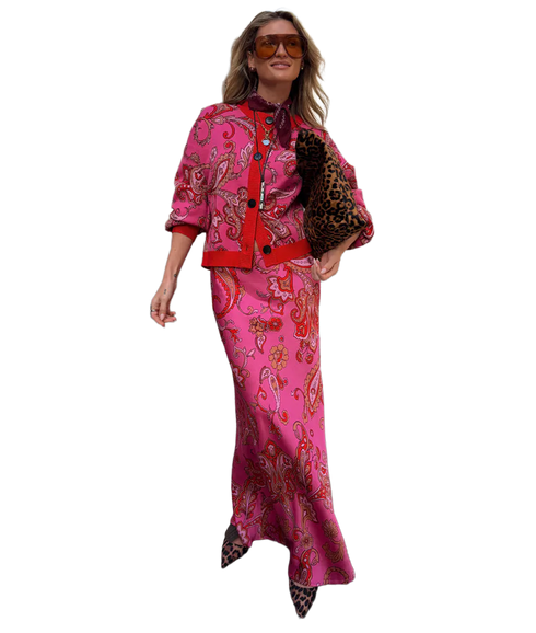 Paisley Dorris Skirt - Pink