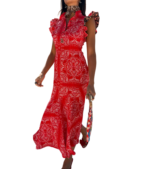 Bandana Remi Dress - Red