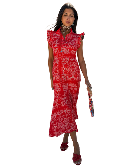 Bandana Remi Dress - Red
