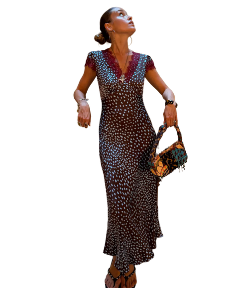 Deer Olivia Dress - Chocolate