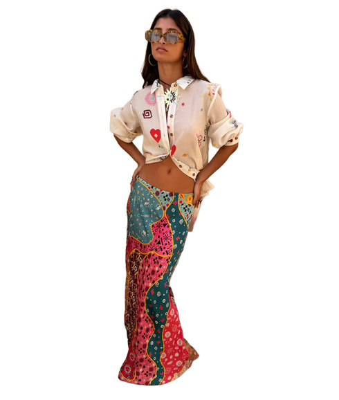 Pastel Morocco Dorris Skirt - Multi