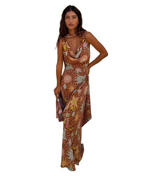Star Fawn Sophie Dress - Brown