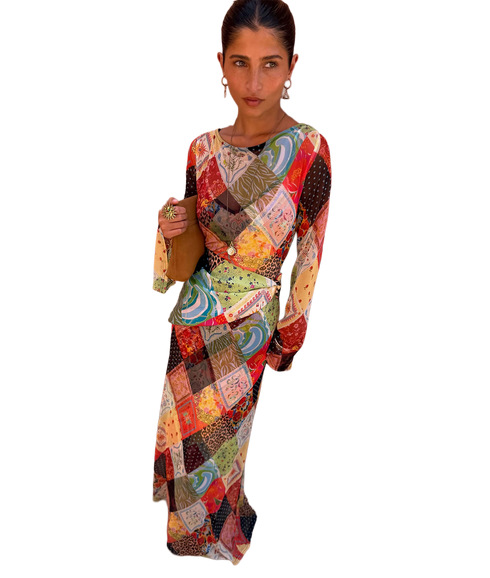 Aria Dress Jardin Du Soleil Print - Multi