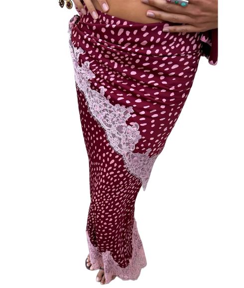 Deer Maeva Skirt - Burgundy