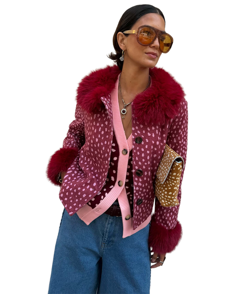 Fawn Jacket - Burgundy