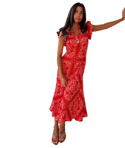 Bandana Remi Dress - Red