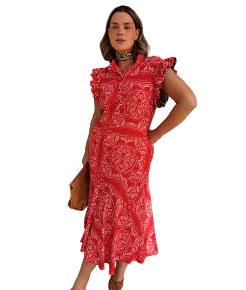 Bandana Remi Dress - Red