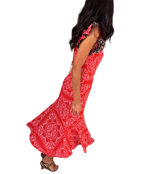 Bandana Remi Dress - Red