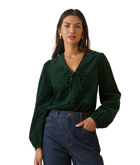 Isla Blouse Cord - Green