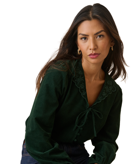Isla Blouse Cord - Green