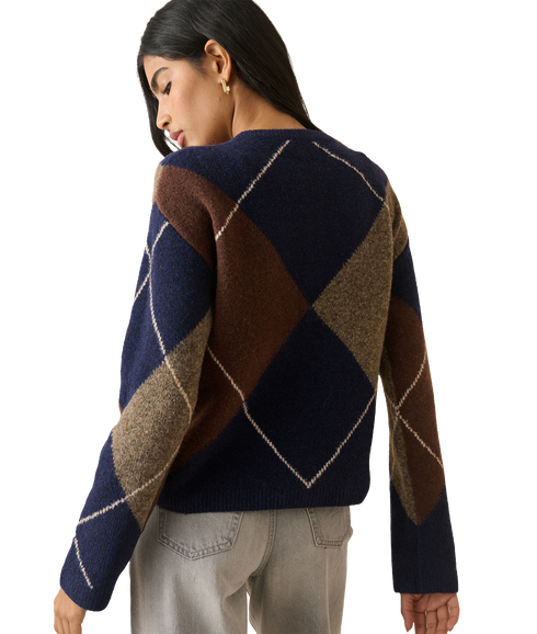 Henley Long Sleeve Jumper - Multi