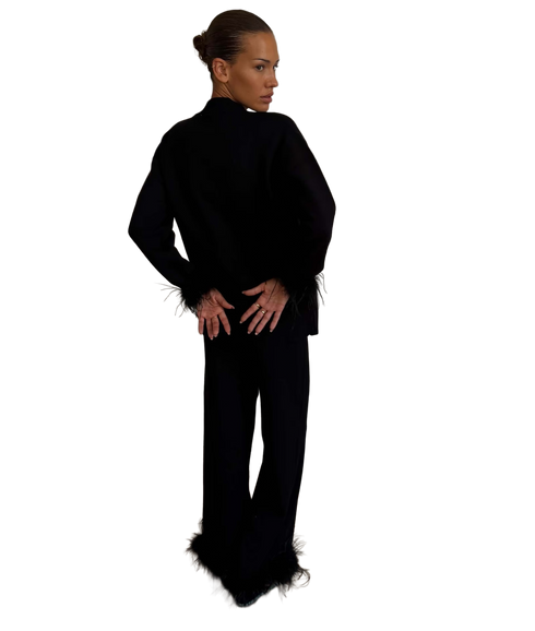 Feather Martha Cardgian - Black