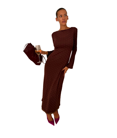 Icon Mesh Dress - Chocolate