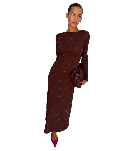 Icon Mesh Dress - Chocolate