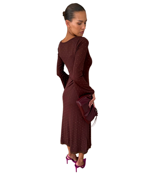 Icon Mesh Dress - Chocolate