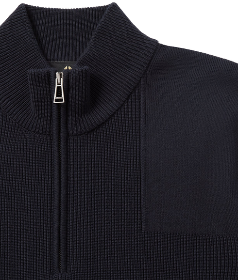 Commander Quarter Zip Jumper - Dark Ink