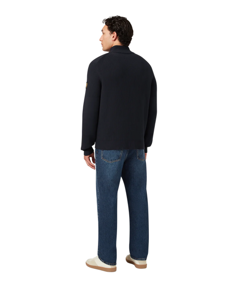 Commander Quarter Zip Jumper - Dark Ink