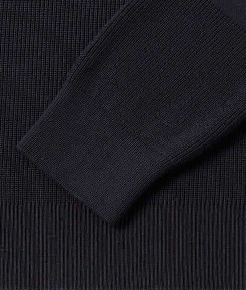 Commander Quarter Zip Jumper - Dark Ink
