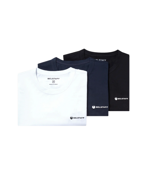 3 Pack T-Shirt - Black/Dark Ink/White