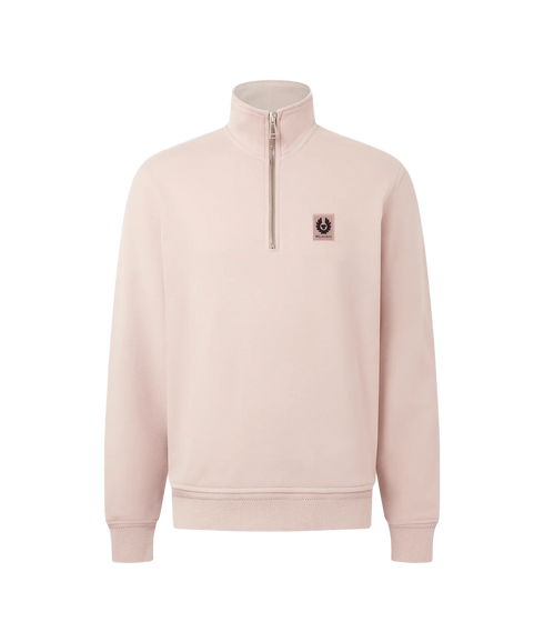 Belstaff Quarter Zip Sweatshirt - Dusk Pink