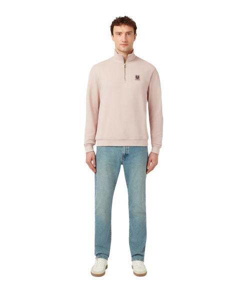Belstaff Quarter Zip Sweatshirt - Dusk Pink