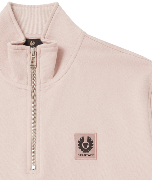 Belstaff Quarter Zip Sweatshirt - Dusk Pink