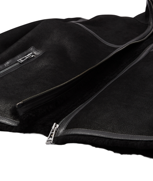 Highland Shearling Jacket - Black