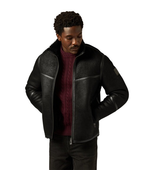 Highland Shearling Jacket - Black