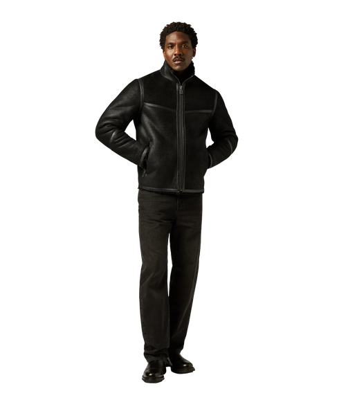 Highland Shearling Jacket - Black