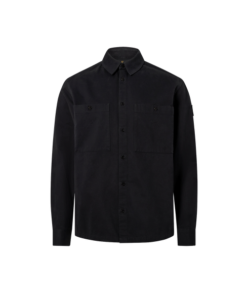 Outpost Cotton Shirt - Herringbone Black