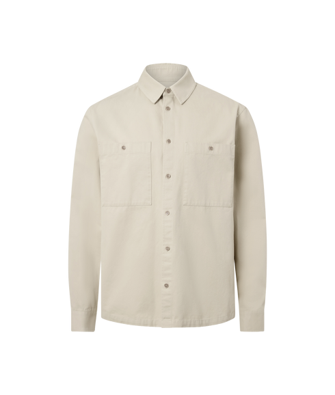 Outpost Cotton Shirt - Herringbone Pale Stone