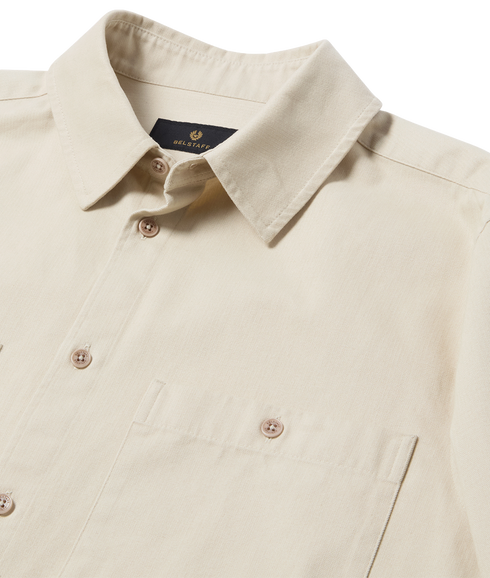 Outpost Cotton Shirt - Herringbone Pale Stone