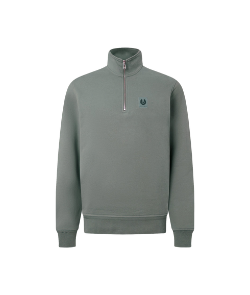 Belstaff Quarter Zip Sweatshirt - Atlantic Grey