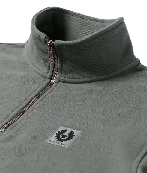 Belstaff Quarter Zip Sweatshirt - Atlantic Grey