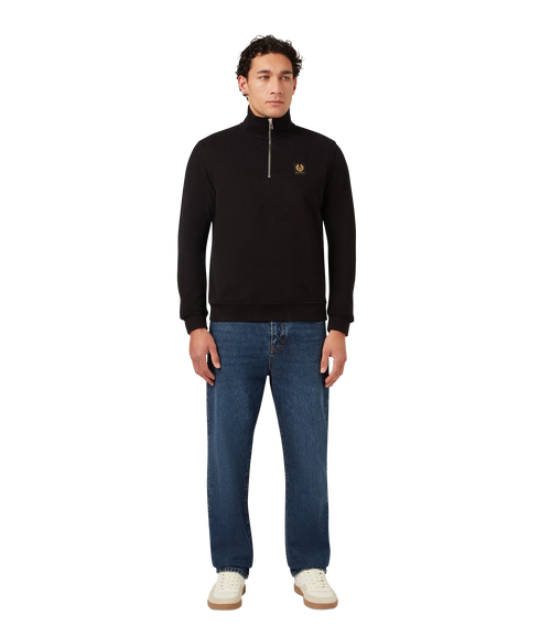 Belstaff Quarter Zip Sweatshirt - Black