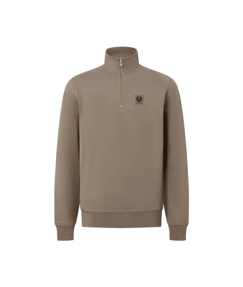 Belstaff Quarter Zip Sweatshirt - Dusty Taupe
