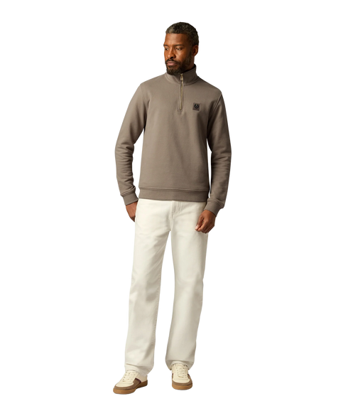 Belstaff Quarter Zip Sweatshirt - Dusty Taupe
