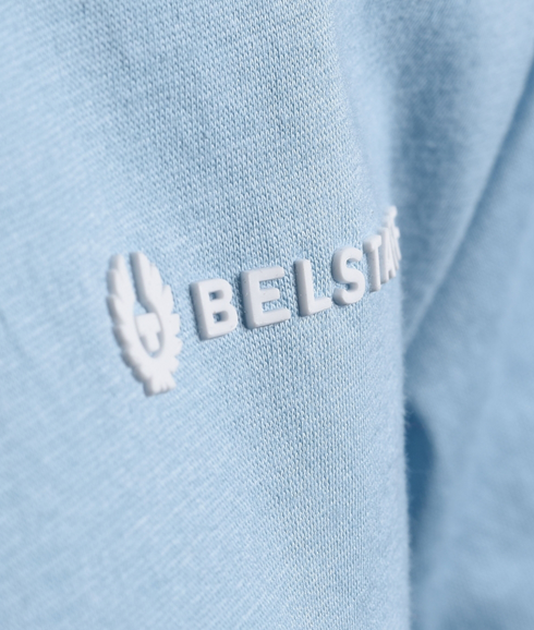 Graph Zip Polo Shirt - Blue