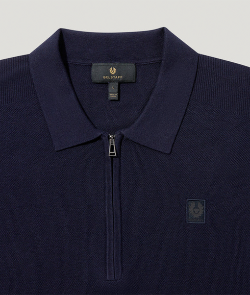 Drift Knitted Polo - Dark Ink